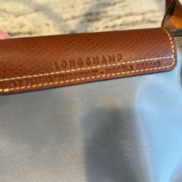 NWT Large Longchamp Le Pliage Original Turtledove Grey Tote Canvas Handbag - Picture 5 of 11